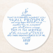 No Weapon Star van David Ronde Kartonnen Onderzetter (Voorkant)