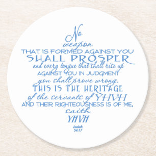 No Weapon Star van David Ronde Kartonnen Onderzetter