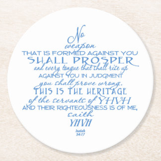 No Weapon Star van David Ronde Kartonnen Onderzetter