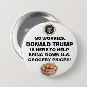 No Worries™-Button Ronde Button 7,6 Cm (Voorkant /achterkant)