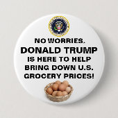 No Worries™-Button Ronde Button 7,6 Cm (Voorkant)