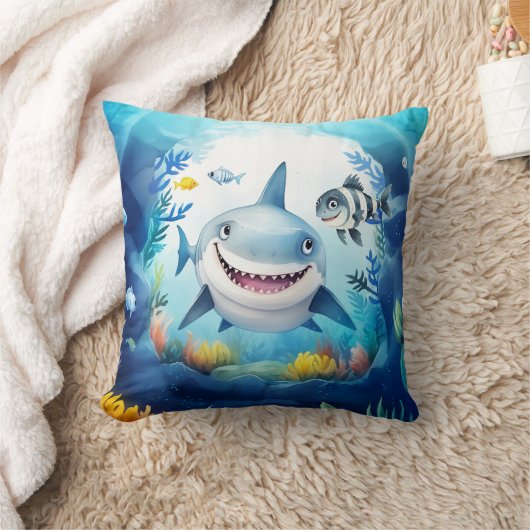 Noa de haai en casper, haar beste visvriend kussen (Deken)