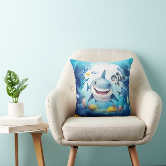 Noa de haai en casper, haar beste visvriend kussen (Stoel)