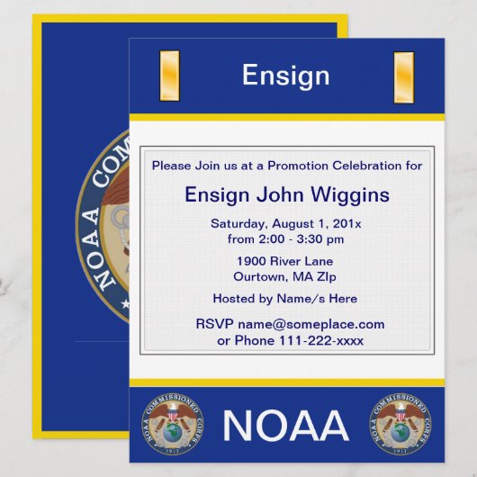 NOAA Ensign Uitnodiging (Voorkant / Achterkant)