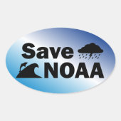 NOAA-Stickers opslaan Ovale Sticker (Voorkant)