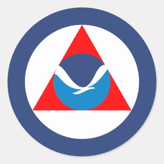 Noaa, Verenigde Staten Ronde Sticker (Voorkant)