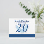 NOAA Wedding Table Nimber Briefkaart (Staand voorkant)