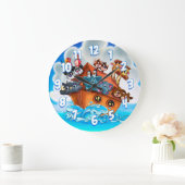 Noach tekening kinder muurklok grote klok (Huis)