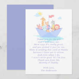 Noachide Ark Baby Shower Bedankkaart