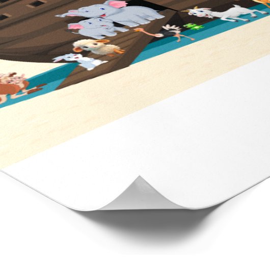 Noach's Ark Avontuur – Speelse Dieren Paar Kunstwe Poster (Hoek)