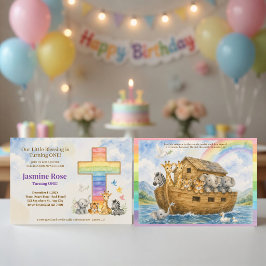 Noach's Ark Baby Dieren & Regenboog Kruis Waterver Kaart