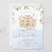 Noach's Ark Baby Sprinkle Uitnodiging (Voorkant)