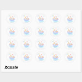 Noach's Ark Babyshower Bedankt Ronde Sticker (Vel)