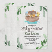 Noach's Ark Babyshower Uitnodiging (Voorkant / Achterkant)