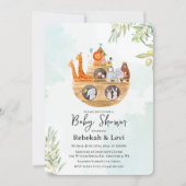 Noach's Ark Babyshower Uitnodiging (Voorkant)