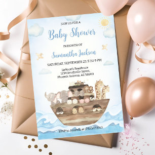 Noach's Ark babyshower uitnodiging