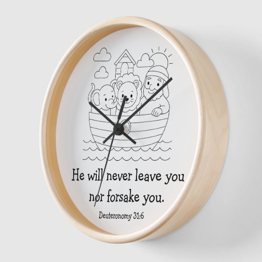 Noach's Ark-Bijbel vers-Deuteronomium 31:6 (Hoek)