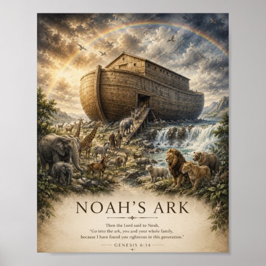 Noach's Ark Bijbelposter Poster (Voorkant)
