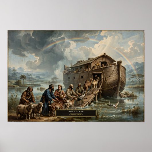 Noach's ark — Da Vinci-stijl Poster (Voorkant)