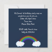 Noachs ark dier uitnodiging Navy Blauwe (Achterkant)