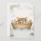 Noach's Ark Doop Christelijk Baby Kaart (Achterkant)
