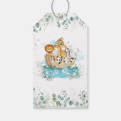 Noach's Ark Groene Geslachtsneutrale Babyborrel Cadeaulabel (Achterkant)