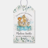 Noach's Ark Groene geslachtsonzijdige babyshower Cadeaulabel (Voorkant)