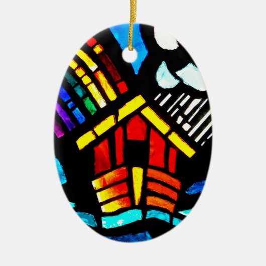 Noach's Ark Kindercadeau voor Kerstmis Keramisch Ornament (Voorkant)