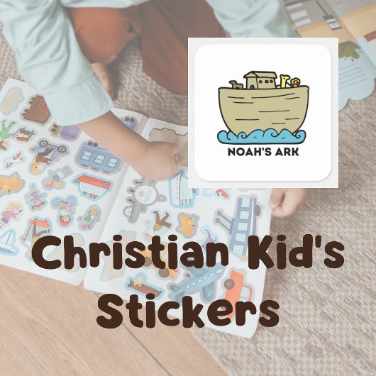 Noach's Ark Kindersticker Vierkante Sticker