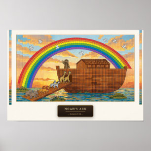 Noach's Ark — kubus mozaïek Poster
