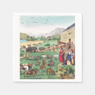 Noach's ark met dieren servet