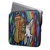 Noach's ark met Heilige Geest Laptop Sleeve (Voorkant Links)
