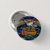 Noach's ark met Heilige Geest Ronde Button 3,2 Cm (Voorkant /achterkant)