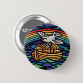 Noach's ark met Heilige Geest Ronde Button 5,7 Cm (Voorkant /achterkant)