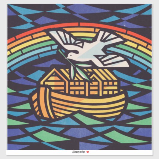 Noach's ark met Heilige Geest Sticker (Vel)