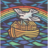 Noach's ark met Heilige Geest Sticker (Voorkant)