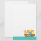 Noach's Ark, Mooie Dieren voor kinderen Briefpapier (Voorkant / Achterkant)