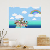 Noach's Ark Muurschildering Poster Baby Nursery Ki (Keuken)