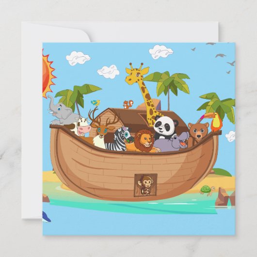 Noach's Ark Personaliseerbaar Aangepast Kaart (Voorkant)