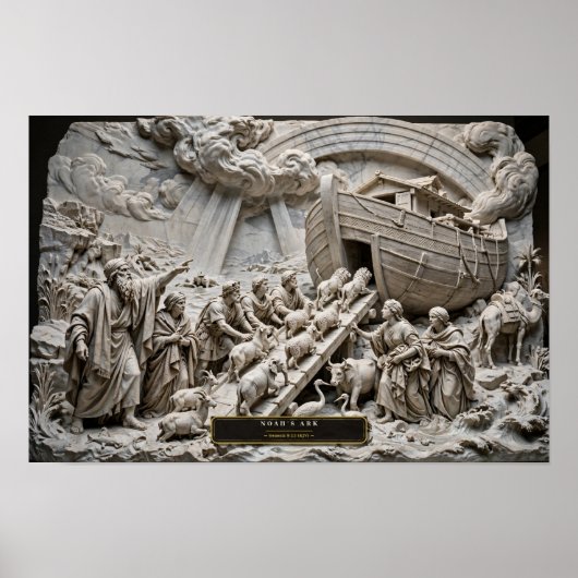 Noach's ark — Renaissance marmer Poster (Voorkant)