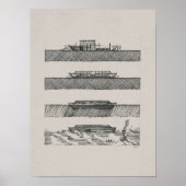 Noachs Ark Schetsen, DIGITAAL PRINT, Bijbel Kunst, Poster (Voorkant)