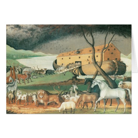 Noach's ark van Edward Hicks, Vintage volkskunst (Voorkant Horizontaal)