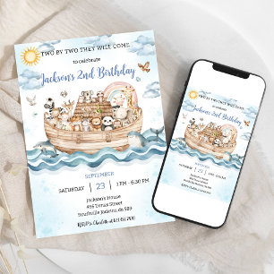 Noach's Ark verjaardagsuitnodiging Kaart