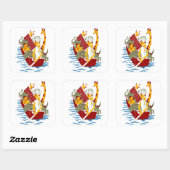 Noachs ark vierkante sticker (Vel)