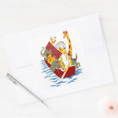 Noachs ark vierkante sticker (Envelop)