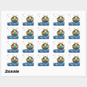 Noach's ark vierkante sticker (Vel)