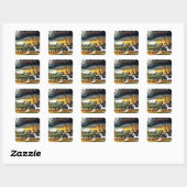 Noach's ark vierkante sticker (Vel)