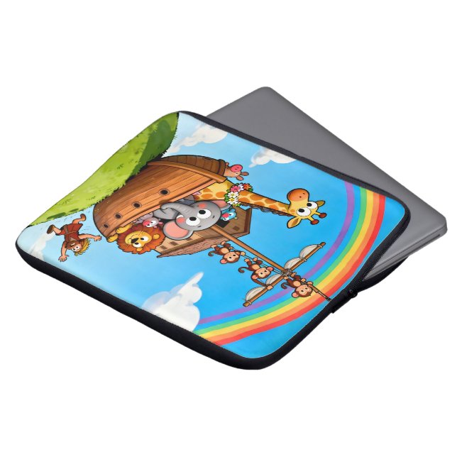Noachs Grote Ark Avontuur Laptop Sleeve (Voorkant top)