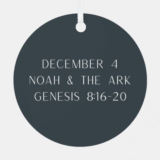 Noah and the Ark Advent Jesse Tree Metalen Ornament (Achterkant)