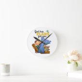Noah & ark Bible kids kids wall clock Ronde Klok (Huis)